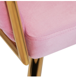 Krzesło Fotel do salonu IMPERIA welur Różowy GLAMOUR LOFT 1 szt.
