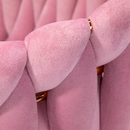 Krzesło Fotel do salonu IMPERIA welur Różowy GLAMOUR LOFT 1 szt.