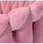 Krzesło Fotel do salonu IMPERIA welur Różowy GLAMOUR LOFT 1 szt.