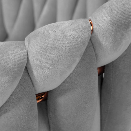 Krzesło Fotel do salonu IMPERIA welur Szary GLAMOUR LOFT 1 szt.