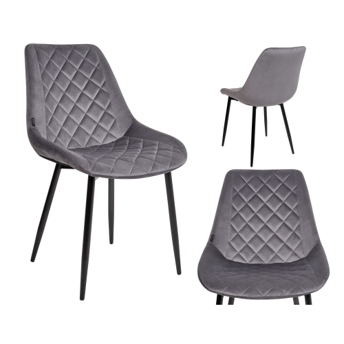 Krzesło do jadalni salonu cowboy vintage LAGOS szary 1 szt.