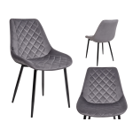 Krzesło do jadalni salonu cowboy vintage LAGOS szary 1 szt.