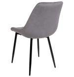 Krzesło do jadalni salonu cowboy vintage LAGOS szary 1 szt.