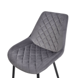 Krzesło do jadalni salonu cowboy vintage LAGOS szary 1 szt.