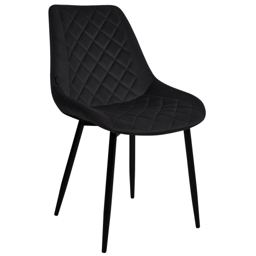 Krzesło do jadalni salonu cowboy vintage LAGOS czarny 1 szt.