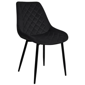 Krzesło do jadalni salonu cowboy vintage LAGOS czarny 1 szt.