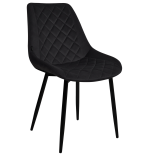 Krzesło do jadalni salonu cowboy vintage LAGOS czarny 1 szt.