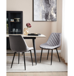 Krzesło do jadalni salonu cowboy vintage LAGOS czarny 1 szt.