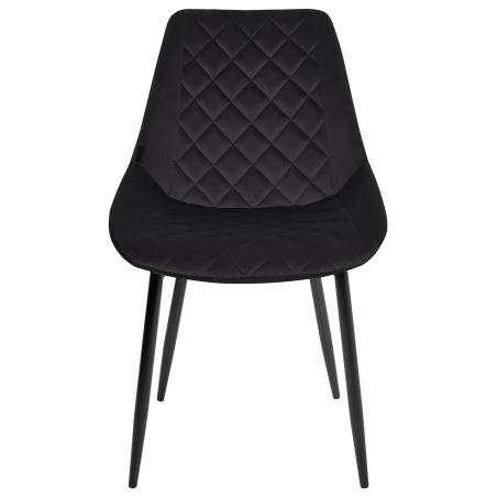 Krzesło do jadalni salonu cowboy vintage LAGOS czarny 1 szt.