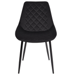 Krzesło do jadalni salonu cowboy vintage LAGOS czarny 1 szt.