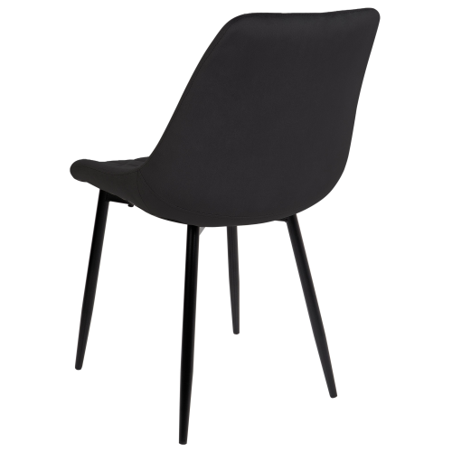 Krzesło do jadalni salonu cowboy vintage LAGOS czarny 1 szt.