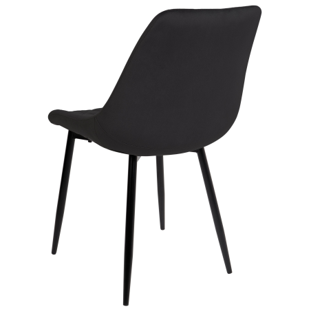 Krzesło do jadalni salonu cowboy vintage LAGOS czarny 1 szt.