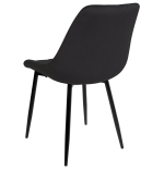 Krzesło do jadalni salonu cowboy vintage LAGOS czarny 1 szt.