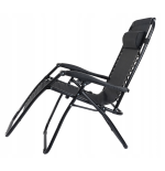 Leżak WZMACNIANY ZERO GRAVITY metal czarny