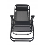 Leżak WZMACNIANY ZERO GRAVITY metal czarny