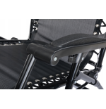 Leżak WZMACNIANY ZERO GRAVITY metal czarny