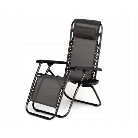 Leżak wzmacniany ZERO GRAVITY szary