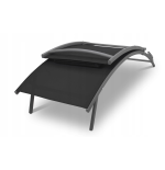 Regulowany leżak, leżanka Bali 4 poziomy czarny MEGA WYGODNY