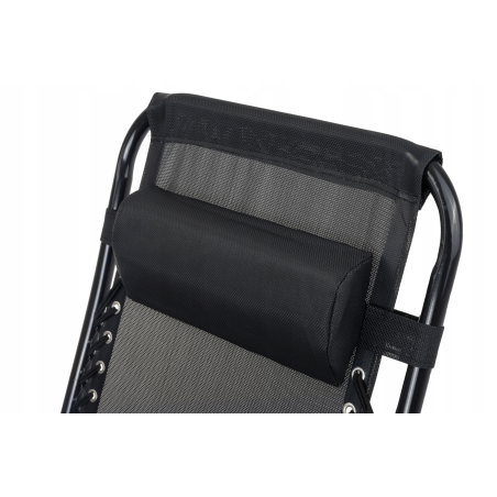 Leżak WZMACNIANY ZERO GRAVITY metal czarny