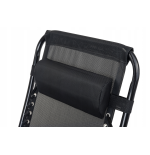 Leżak WZMACNIANY ZERO GRAVITY metal czarny