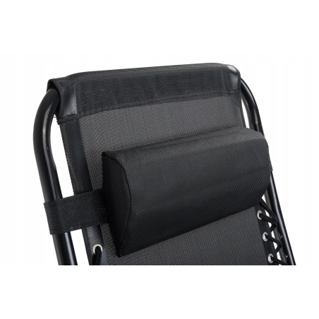 Leżak WZMACNIANY ZERO GRAVITY metal czarny