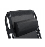 Leżak WZMACNIANY ZERO GRAVITY metal czarny