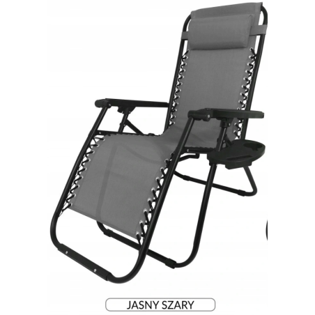Leżak wzmacniany ZERO GRAVITY szary