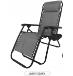 Leżak wzmacniany ZERO GRAVITY szary
