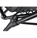 Leżak WZMACNIANY ZERO GRAVITY metal czarny