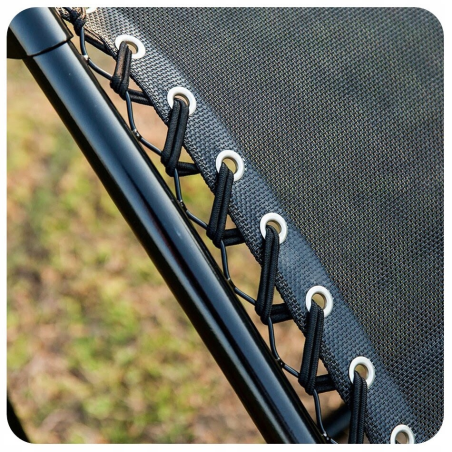 Leżak WZMACNIANY ZERO GRAVITY metal czarny