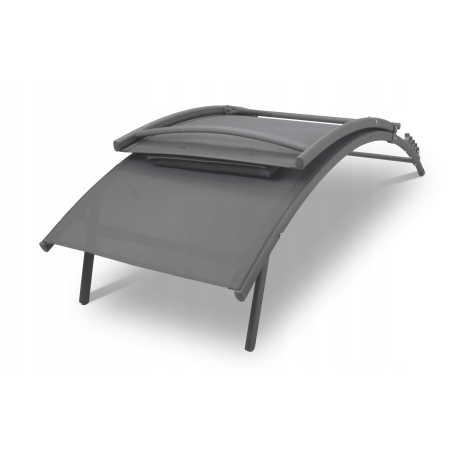 Regulowany leżak, leżanka Bali 4 poziomy odcienie szarego MEGA WYGODNY