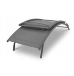 Regulowany leżak, leżanka Bali 4 poziomy odcienie szarego MEGA WYGODNY