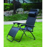 Leżak WZMACNIANY ZERO GRAVITY metal czarny