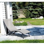 Regulowany leżak, leżanka Bali 4 poziomy odcienie szarego MEGA WYGODNY