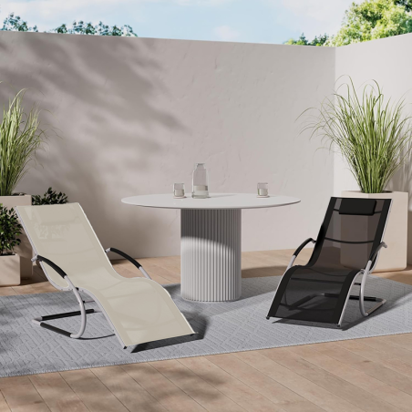 Elegancki nowoczesny Leżak leżanka EDEN Szary
