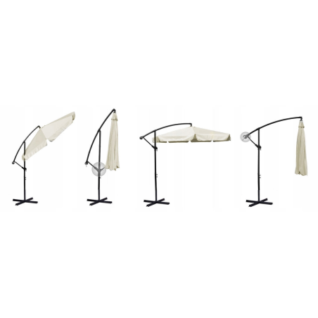 Parasol z wysięgnikiem beże i brąz 3M CASABLANCA