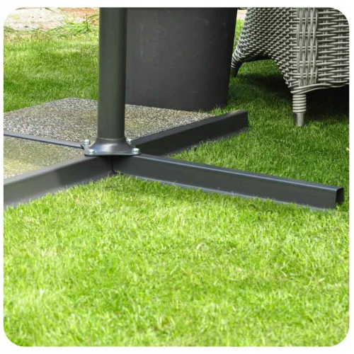 Parasol z wysięgnikiem błękity i granat 3M