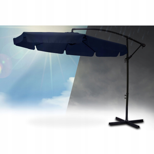 Parasol z wysięgnikiem błękity i granat 3M