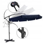 Parasol z wysięgnikiem błękity i granat 3M