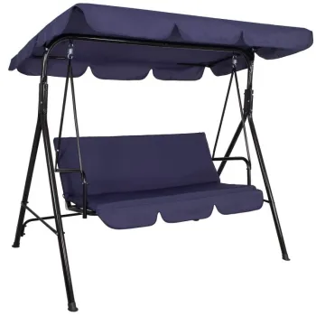 Huśtawka ogrodowa 3 osobowa niebieska