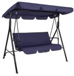 Huśtawka ogrodowa 3 osobowa niebieska