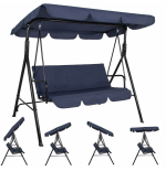 Huśtawka ogrodowa 3 osobowa niebieska