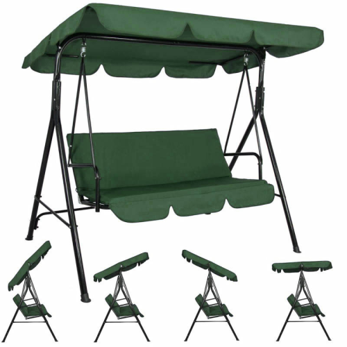 Huśtawka ogrodowa 3 osobowa zielona