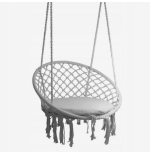 Krzesło Brazylijskie Huśtawka Fotel Hamak Wiszący z Poduchą RIO SZARE