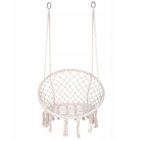 Krzesło Brazylijskie Huśtawka Fotel Hamak Wiszący z Poduchą RIO SZARE