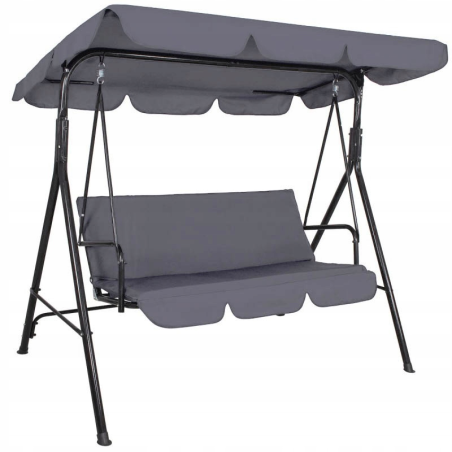 HIT Huśtawka ogrodowa 3os szara