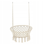 Krzesło Brazylijskie Huśtawka Fotel Hamak Wiszący z Poduchą RIO SZARE