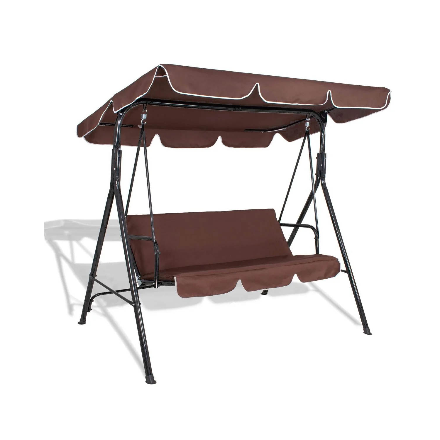 Huśtawka ogrodowa 3 osobowa brązowa