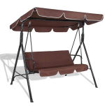 Huśtawka ogrodowa 3 osobowa brązowa