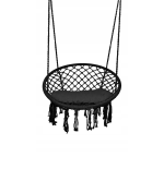 Krzesło Brazylijskie Huśtawka Fotel Hamak Wiszący z Poduchą RIO CZARNE